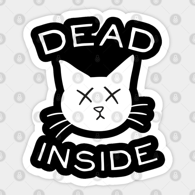 Dead Inside Sticker by screamingfool